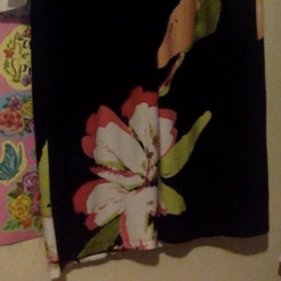 London Times Lily Pad Print Jersey Midi Dress Sz12 - Picture 3 of 5